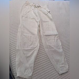 GAP white Drawstring Pants